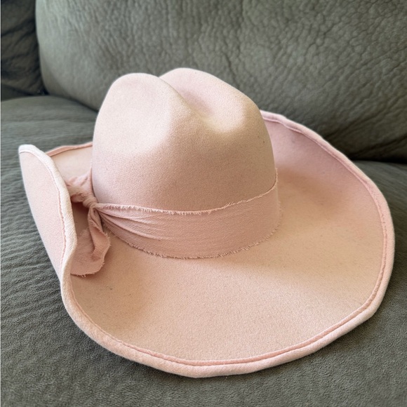 Forever 21 Accessories - Forever 21 Pink Wide Brim cowgirl hat